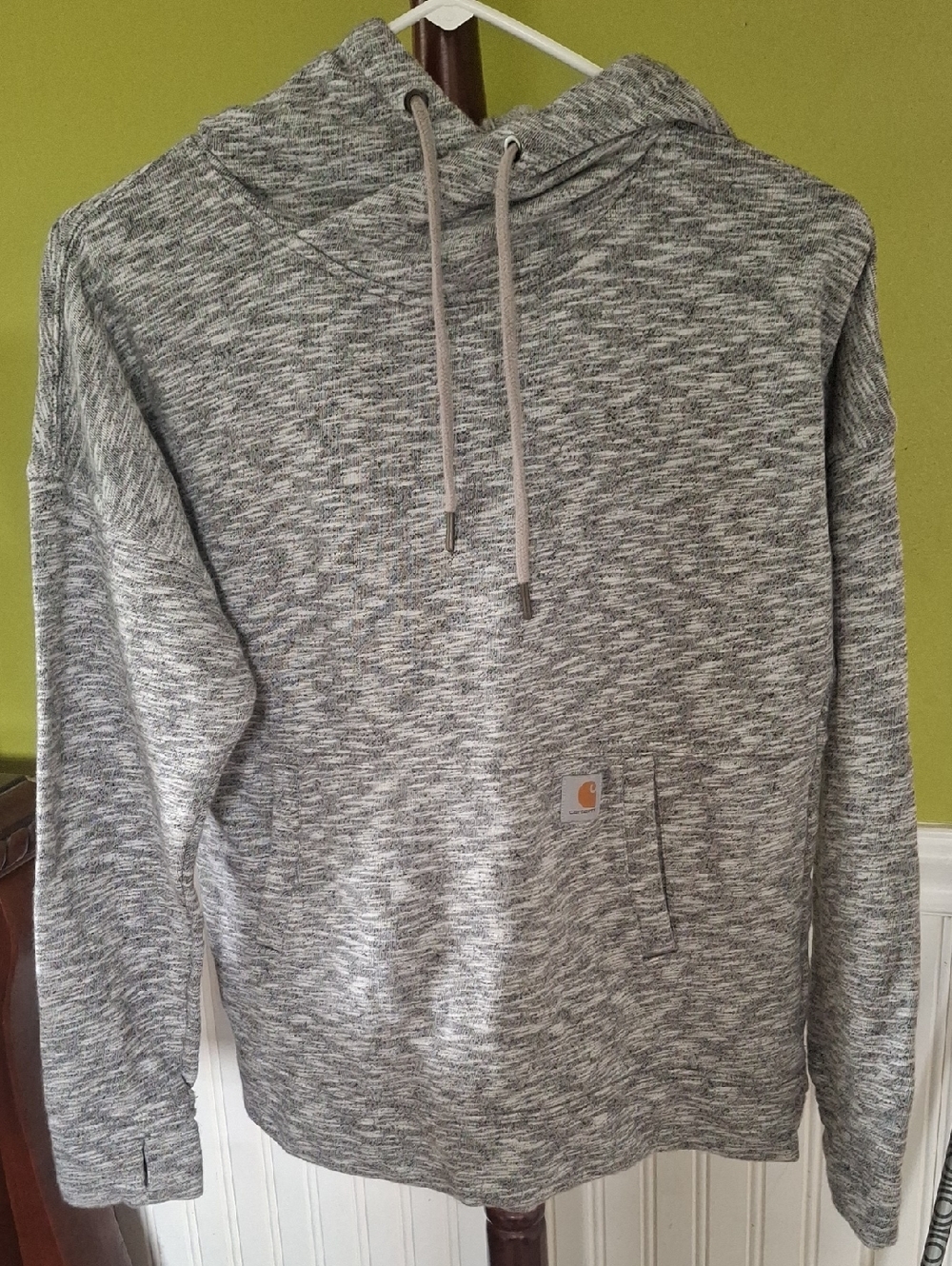 Womens Carhartt Gray Marled Hooded Pullover Sweatshirt